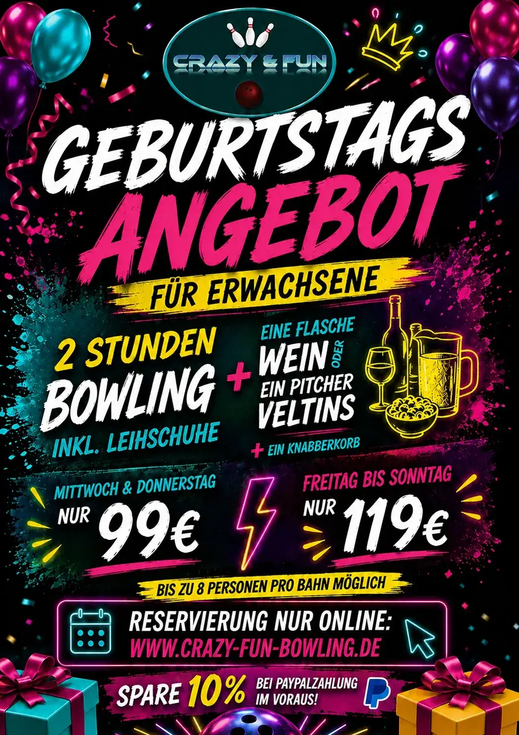 Geburtstag Erwachsene Crazy & Fun