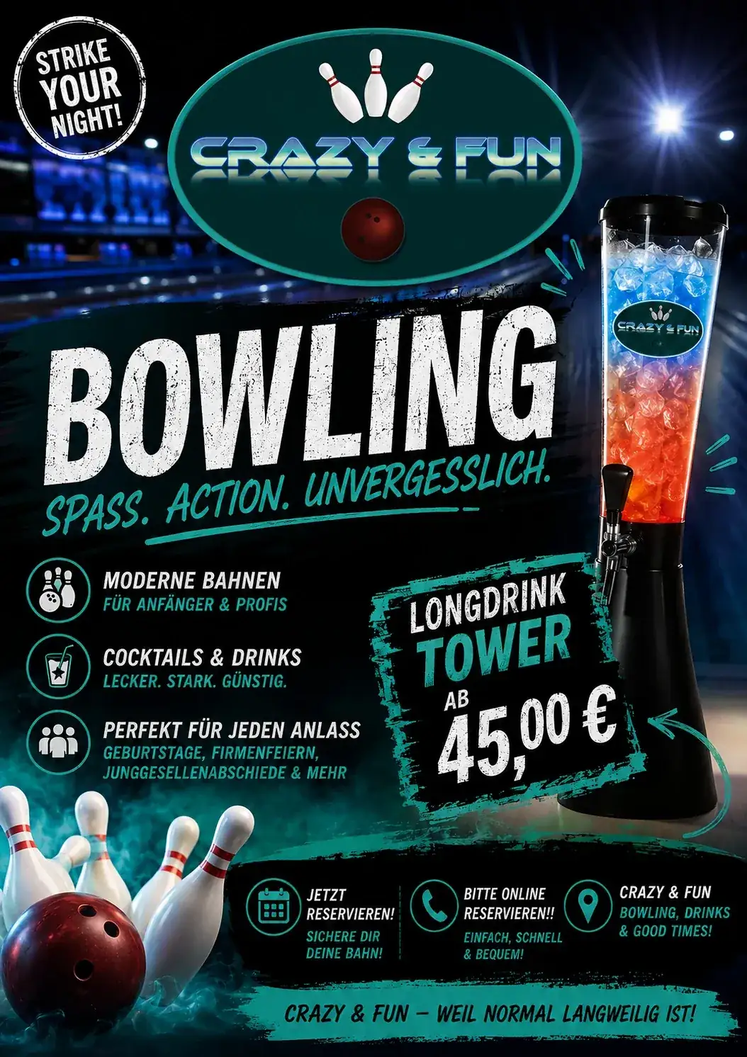 Longdrink-Tower Crazy & Fun
